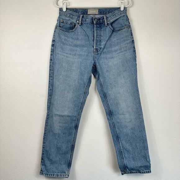 Everlane The High Rise Cheeky Straight Jeans Light Wash 28 Ankle - Picture 1 of 12